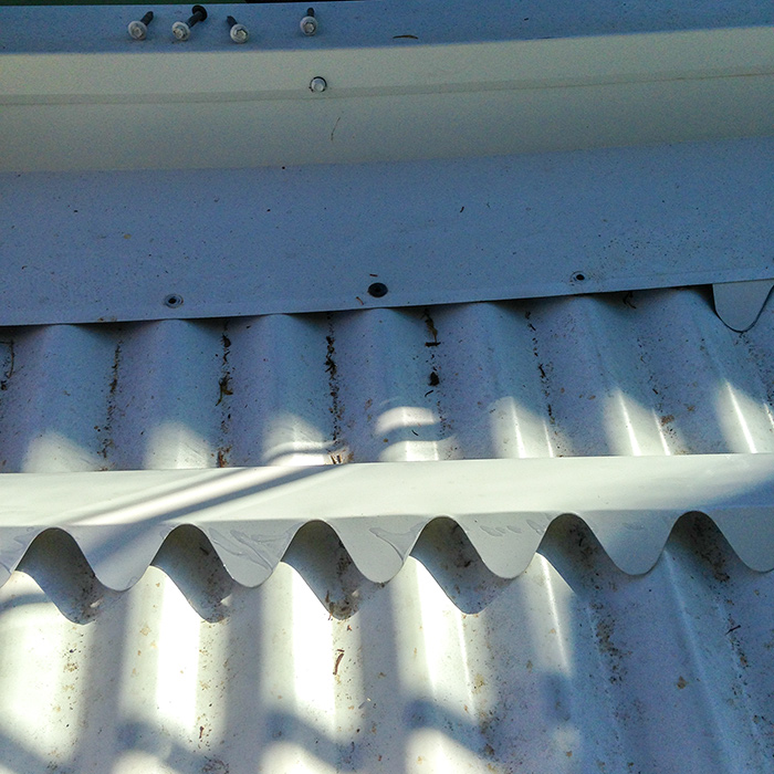  preparing to fit flashing 