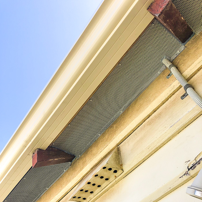  Mesh protection under eaves. 