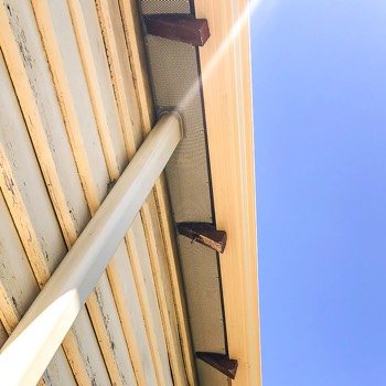  Gutter Guard mesh protection under eaves. 