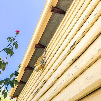  Gutter Guard mesh protection under eaves. 