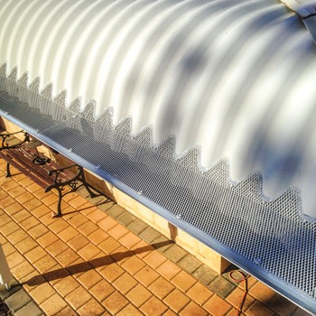  Gutter Guard mesh protection on a bull-nosed verandah 